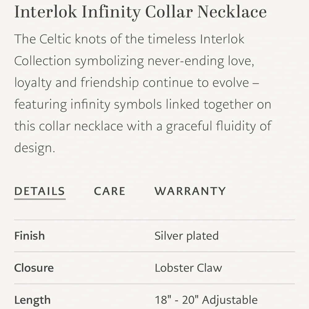 Brighton Interlok Infinity Collar Necklace - Picture 7 of 7